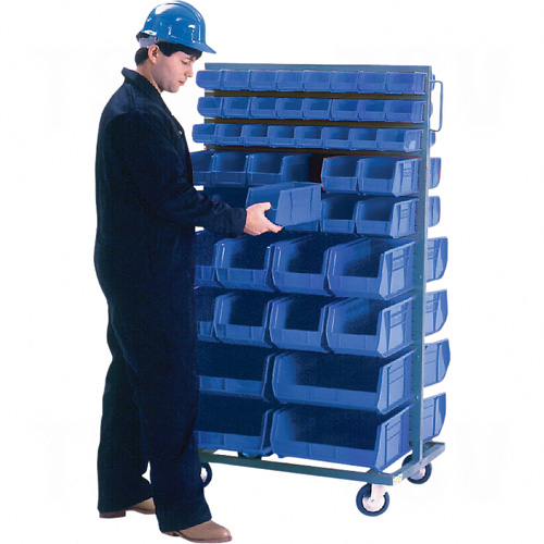 CB089 - Mobile Bin Racks - Double Sided - Rack & Bin Combination