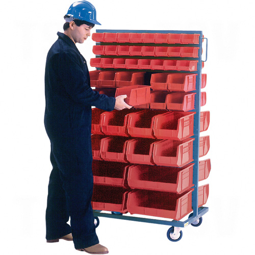CB090 - Mobile Bin Racks - Double Sided - Rack & Bin Combination