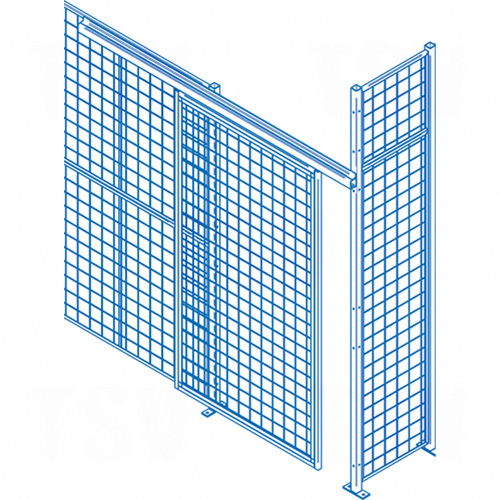 KD108 - Wire Mesh Partition Components - Sliding Doors
