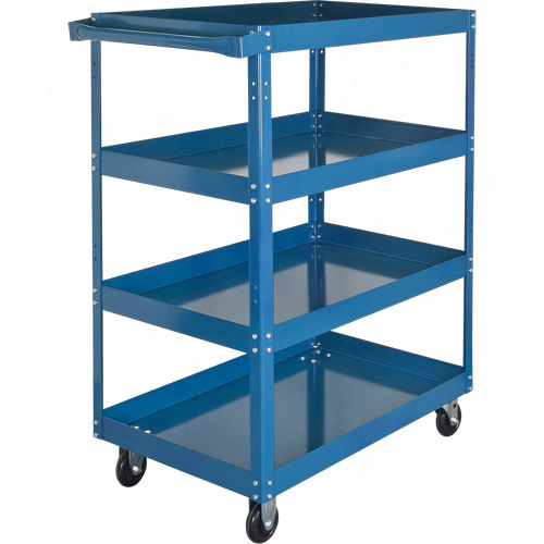 MN148 - Knocked-Down Shelf Carts - 4-Shelf Utility Trucks