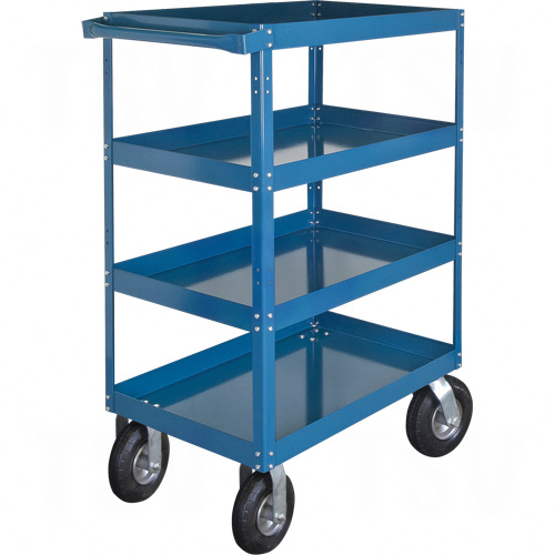 MN154 - Knocked-Down Shelf Carts - 4-Shelf Utility Trucks