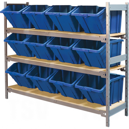 RL985 - Wide Span Shelving with Jumbo Plastic Bins