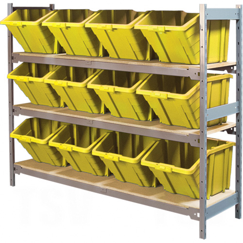 RL987 - Wide Span Shelving with Jumbo Plastic Bins
