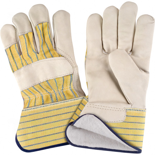 Grain Cowhide Fitters Cotton Fleece Lined Gloves - SAP245