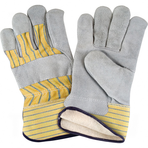 Split Cowhide Fitters Cotton Fleece Lined Gloves - SAP299
