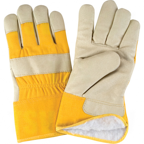 Acrylic Boa-Lined Grain Pigskin Fitters Gloves - SAP300
