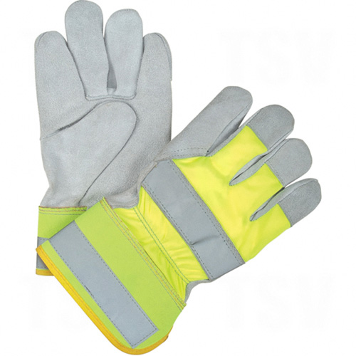 High Visibility Split Cowhide Fitters Gloves - SED160