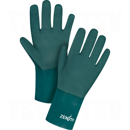 PVC Double Dipped Green Gloves - SEE800