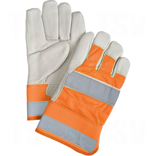 Superior Quality High-Viz Grain Cowhide Fitters ThinsulateTM-Lined Gloves - SEK237